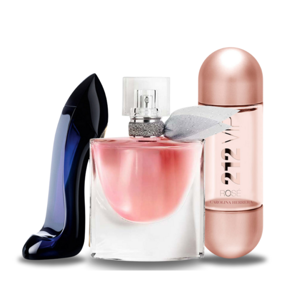 Pakje van 3 parfums: Carolina Herrera GOOD GIRL, Lancôme LA VIE EST BELLE, Carolina Herrera 212 VIP ROSÉ (Eau de Parfum)