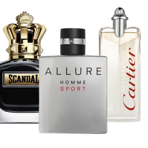 Pakje van 3 parfums: Allure Homme Sport, Jean Paul Gaultier Scandal, Cartier Declaration (Eau de Parfum)
